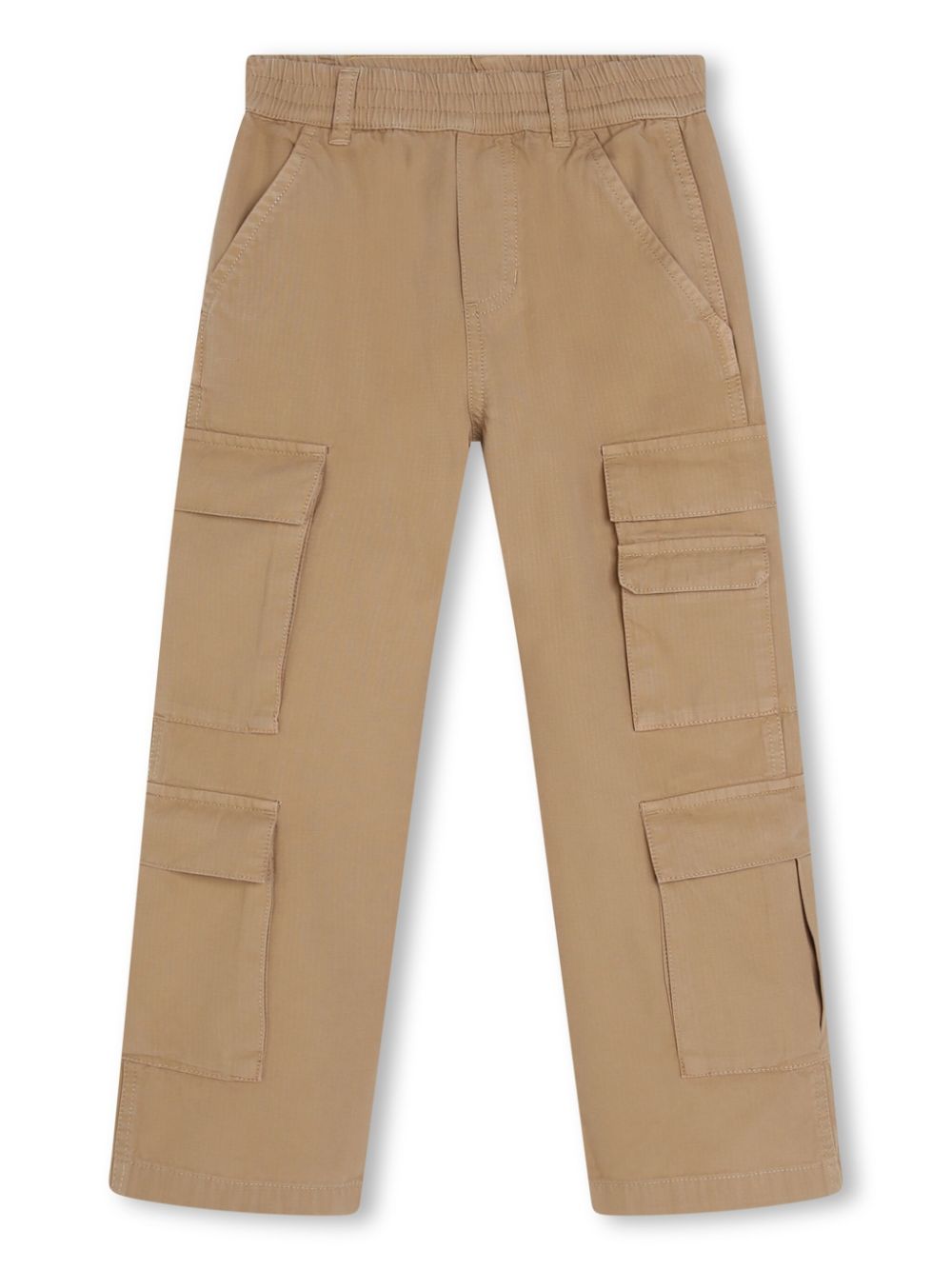 Logo-patch cargo trousers - Neutrals