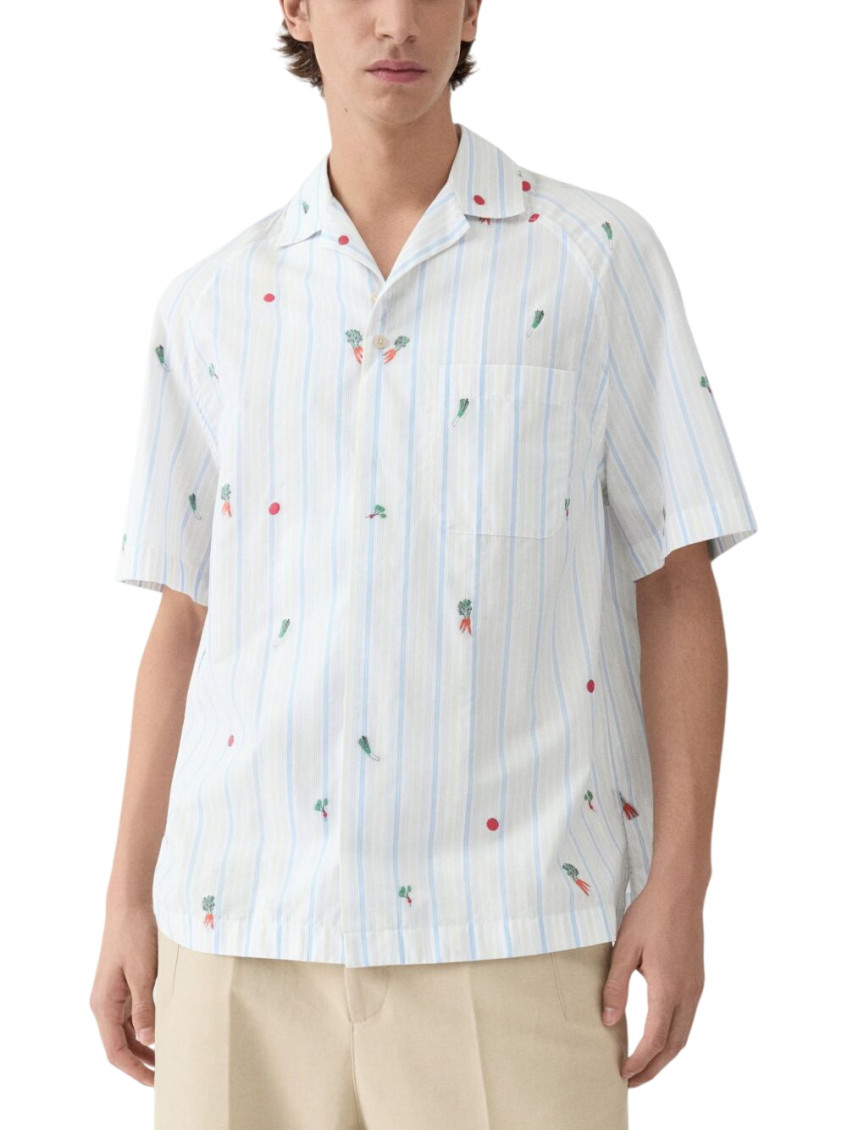 Striped Embroidered Shirt