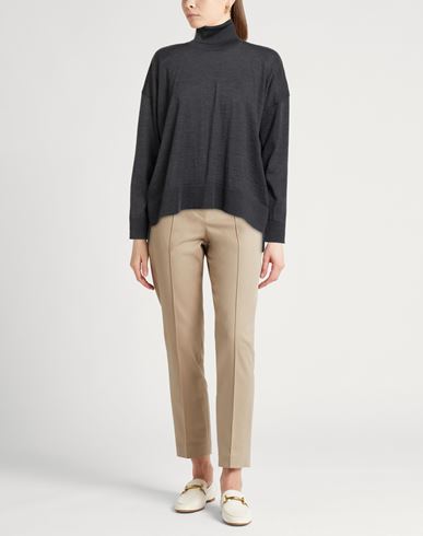 Woman Turtleneck Charcoal Size XS Merino Wool