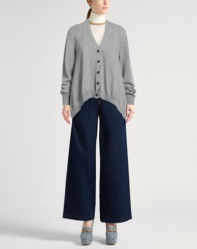 Woman Cardigan Grey Size M Cashmere, Wool