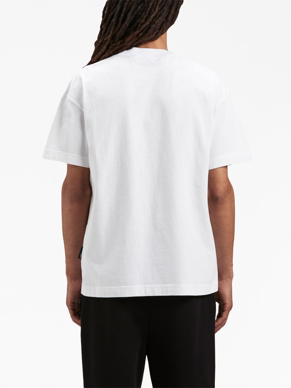No Place slogan-print cotton T-shirt - White