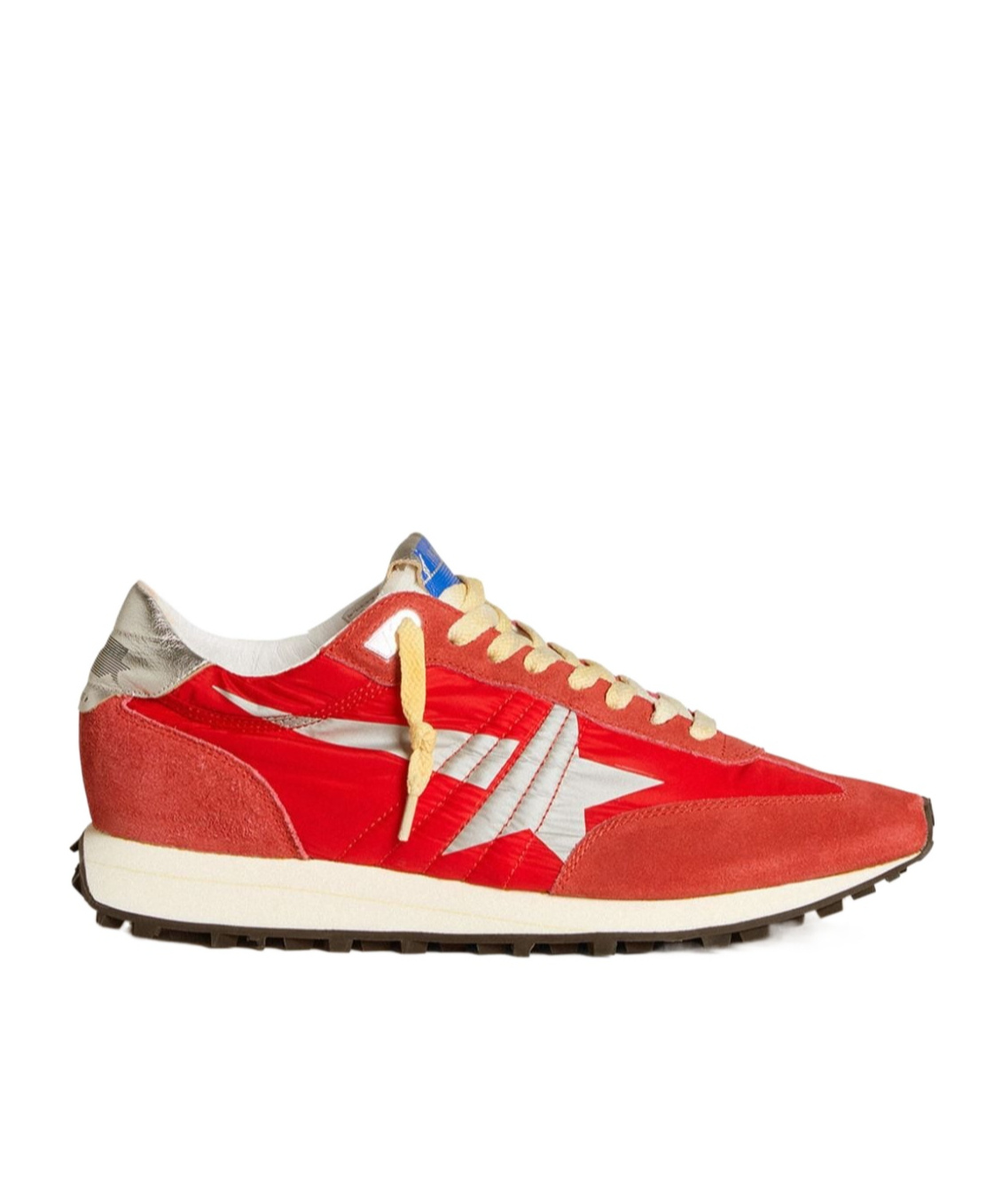 Star Laminated Lace-Up Sneakers