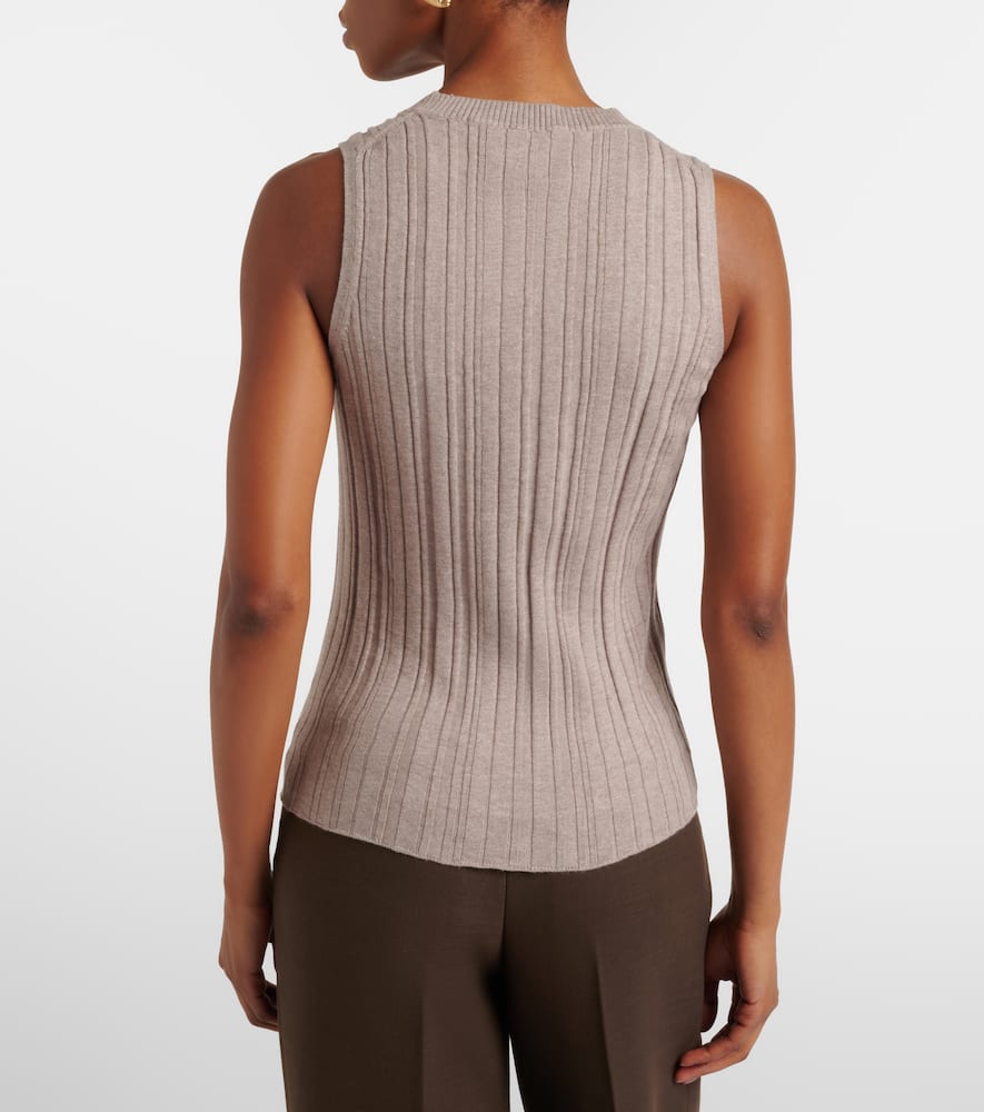 Cotton, silk, and cashmere tank top