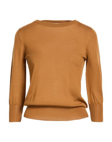 Woman Sweater Camel Size 12 Merino Wool