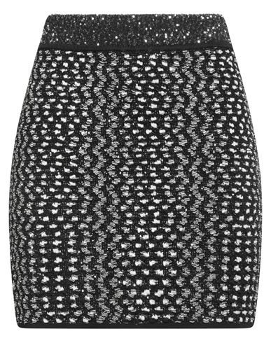Woman Mini skirt Black Size 6 Viscose, Polyamide, Polyester, Elastane
