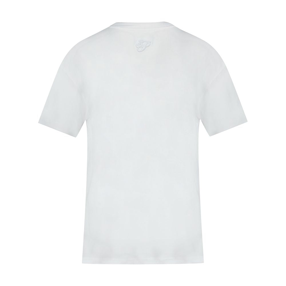 Dove-Embroidered Cotton T-Shirt — White