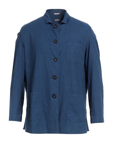 Man Shirt Navy Size XL Cotton, Linen, Elastane