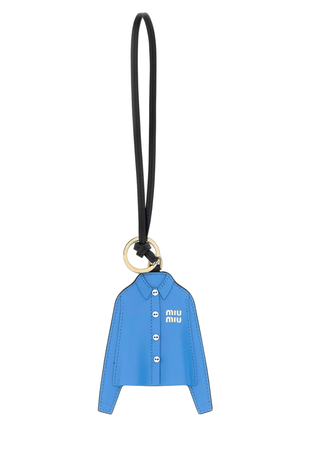 Leather Shirt-Shaped Key Case — Blue
