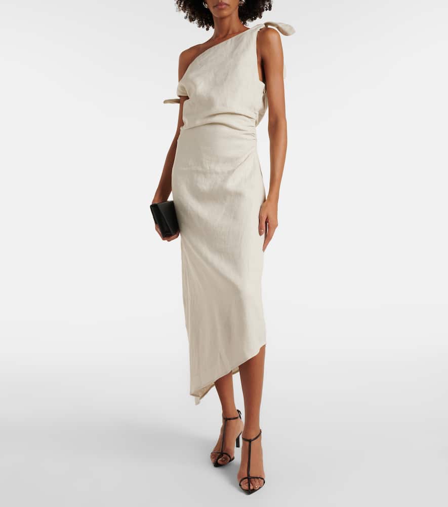 Affogato linen midi dress