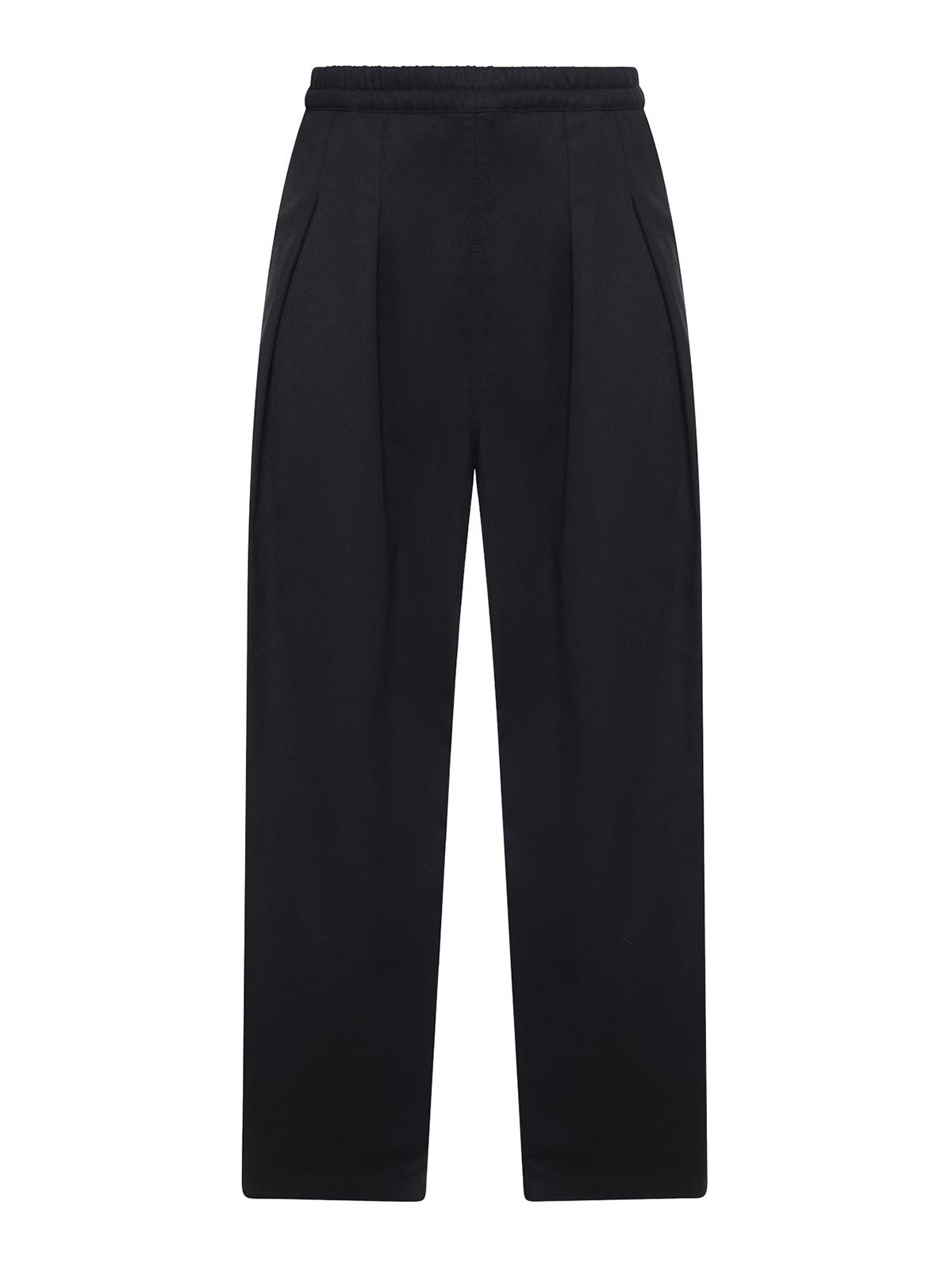 Wide Leg Cotton Blend Pants