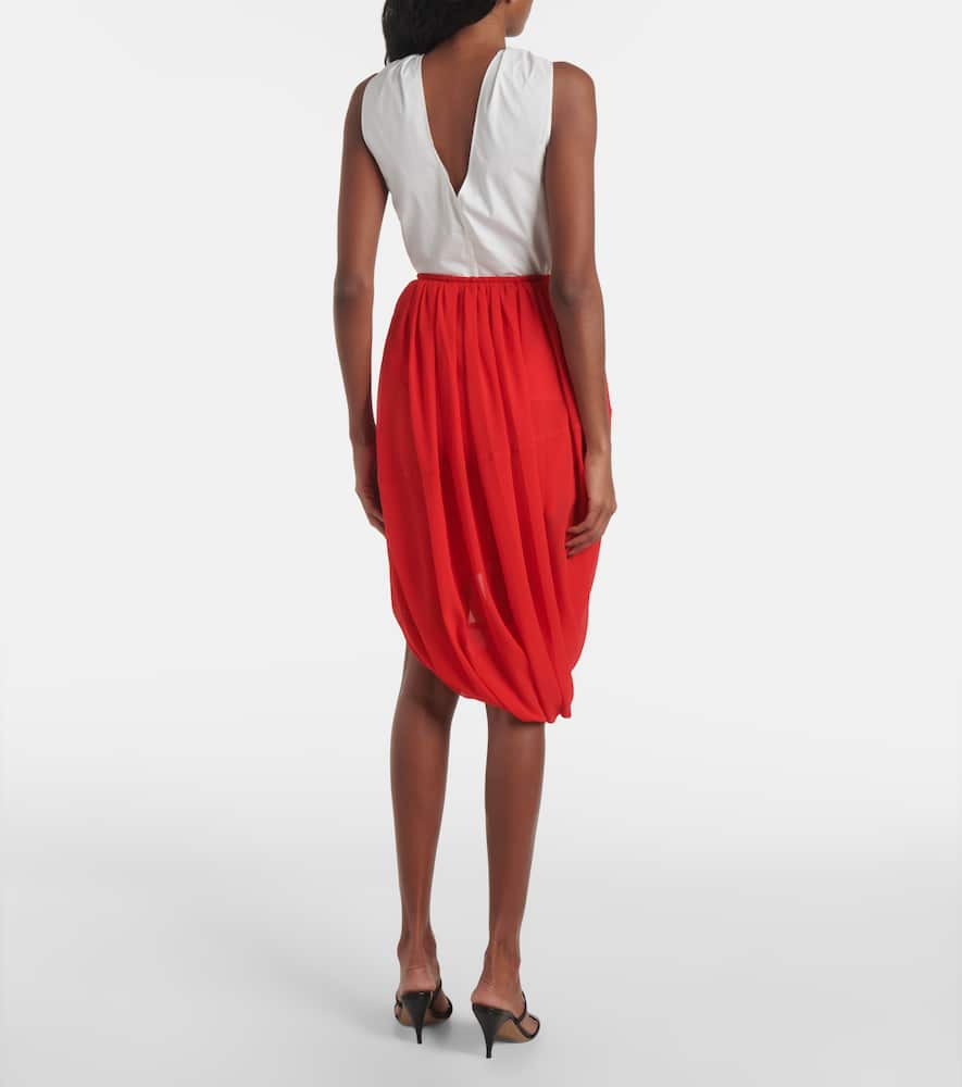 Chiffon midi skirt
