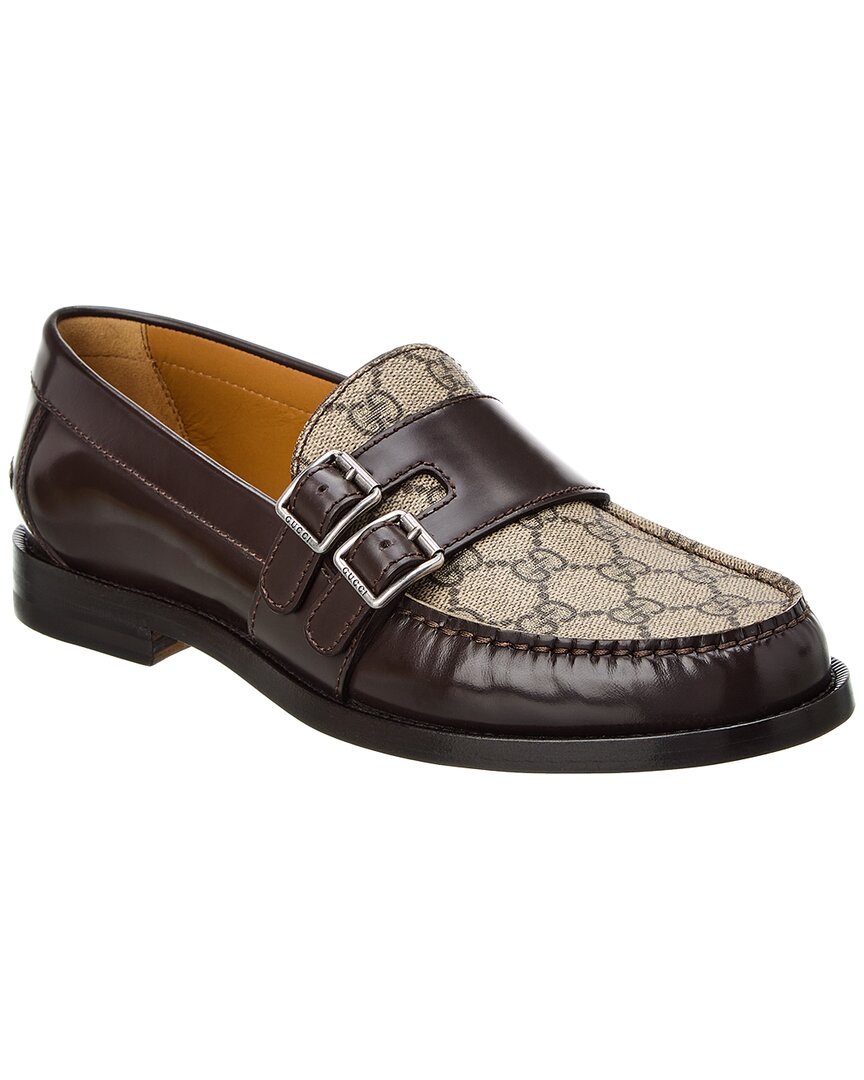 GG Buckle GG Supreme Canvas & Leather Loafer