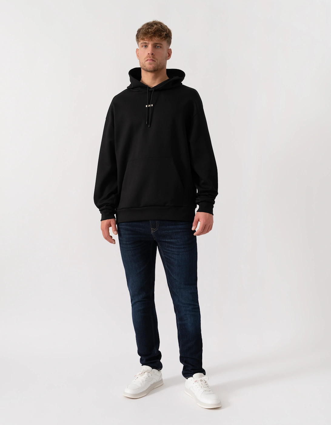 Men's BOSS Green Sly Zone Mens Pullover Hoodie - Black