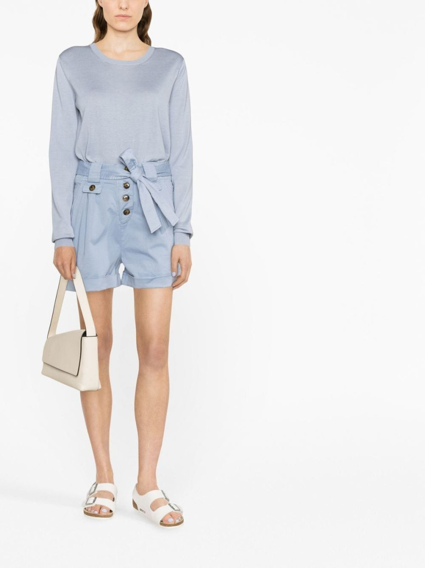 - Stretch Cotton Twill Shorts