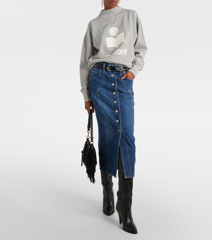 Vandy denim midi skirt