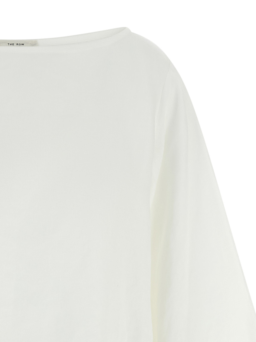 White Linen Junia Blouse Exterior: Maglie - Women