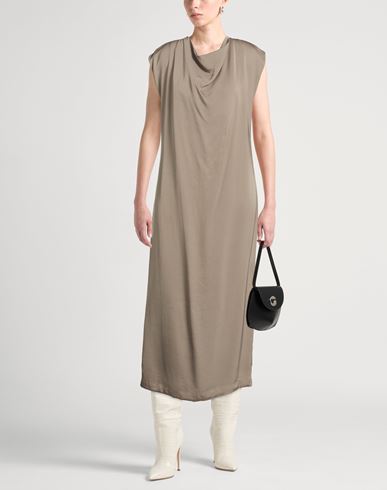 Woman Midi dress Sage green Size 4 Rayon