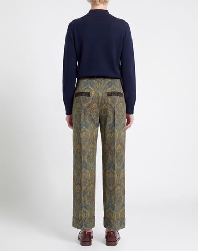 Woman Pants Deep teal Size L Virgin Wool, Polyamide, Elastane
