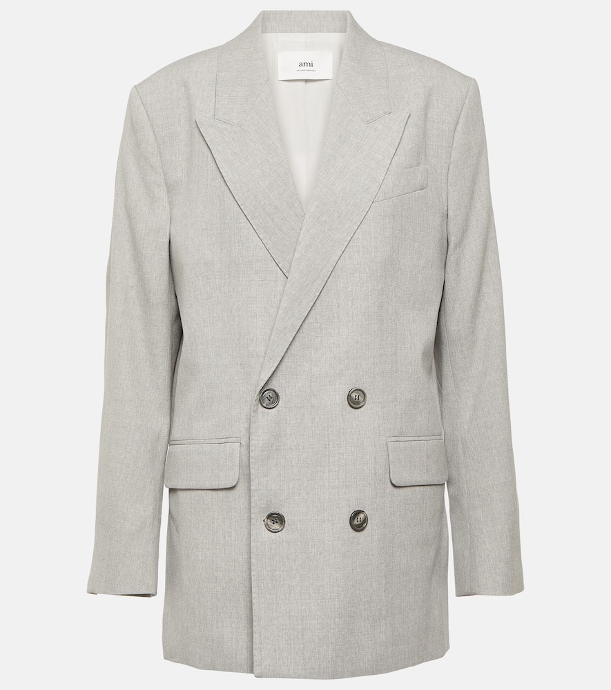 Double-breasted wool blazer