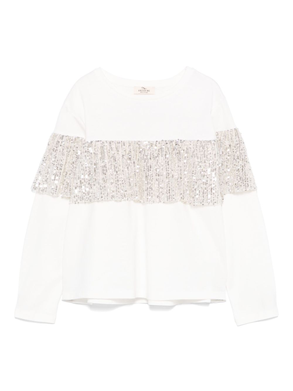 Sequin-embellished top - White