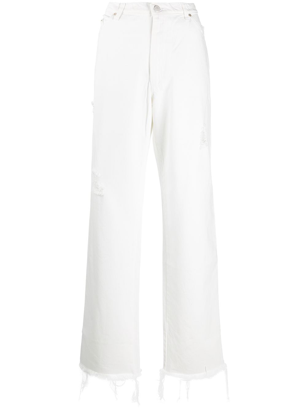 High waisted boyfriend jeans - White