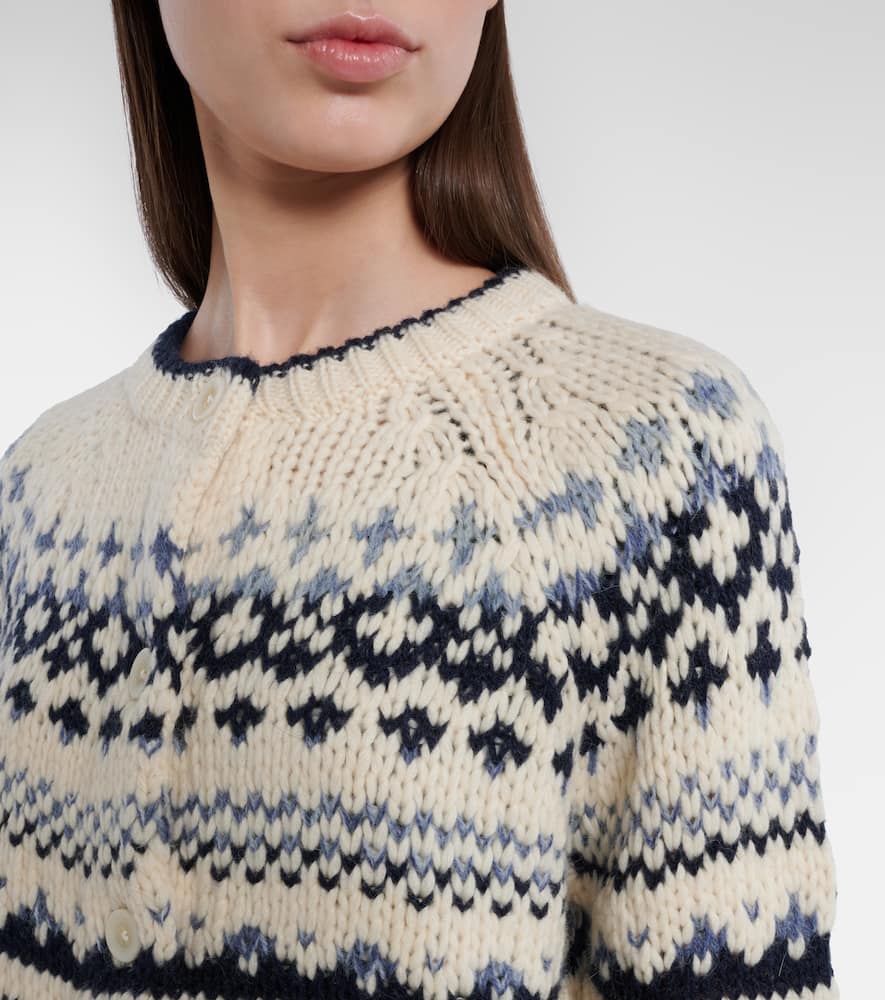 Tovah Fair Isle wool-blend cardigan
