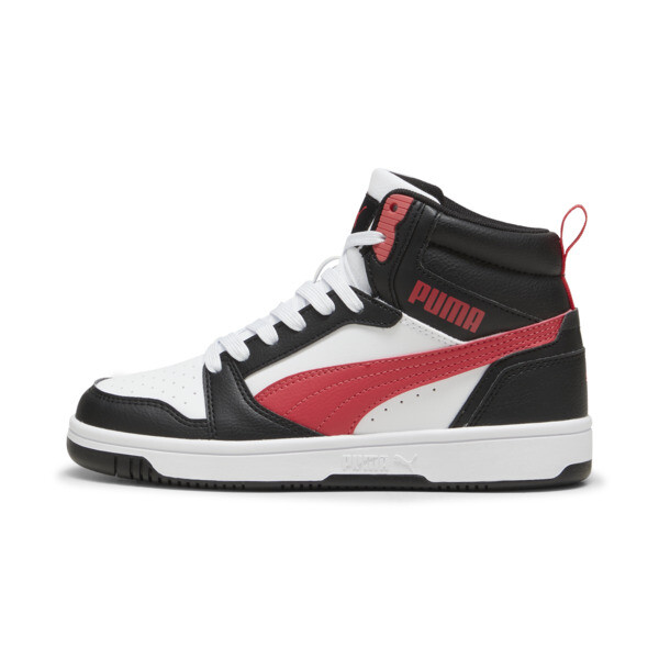 PUMA Rebound V6 Big Kids' Mid Top Sneakers in Black