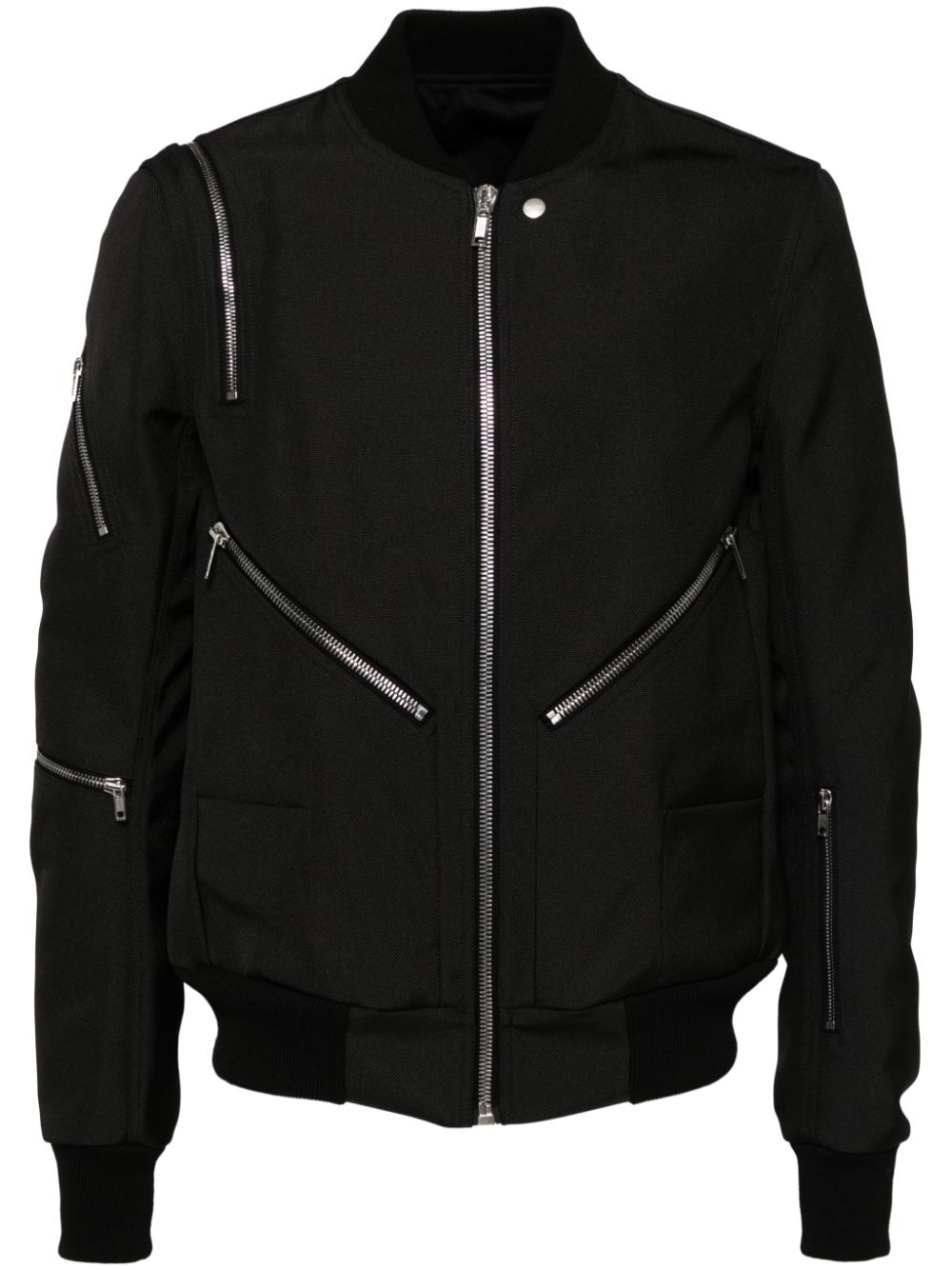 Zip-detaining bomber jacket - Black