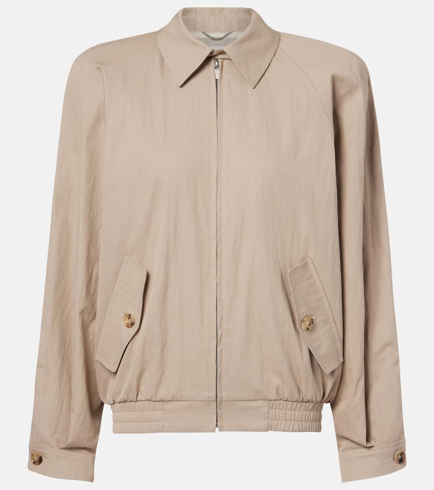 Cotton-blend bomber jacket