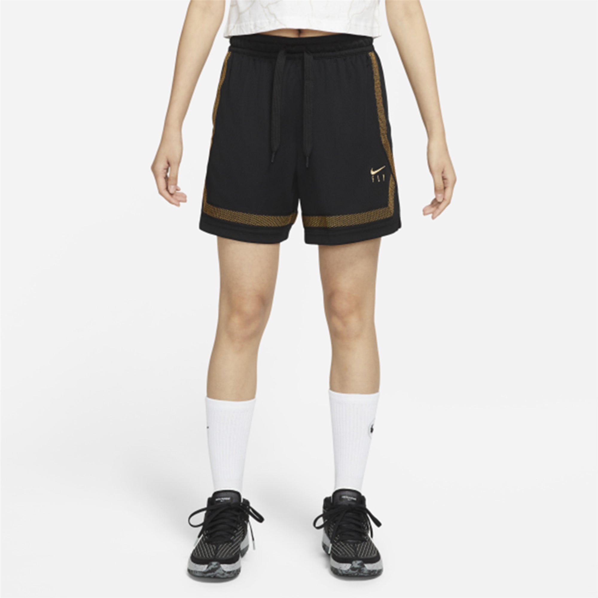 (WMNS) Fly Crossover Casual Sports Basketball Training Shorts Black