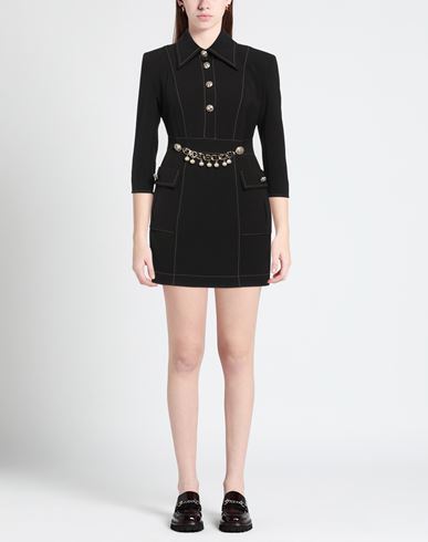 Woman Mini dress Black Size 6 Polyamide, Elastane