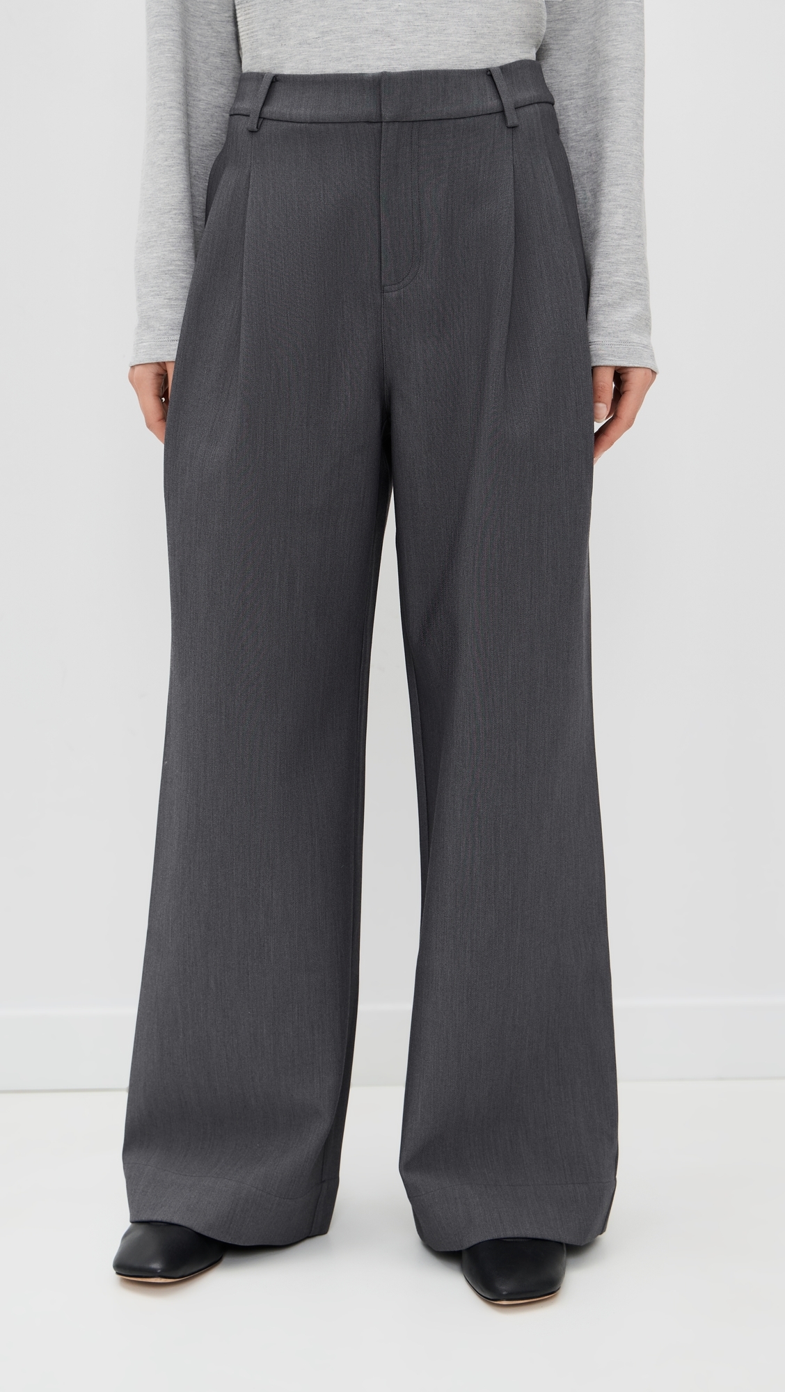 Reese Pleated Pants Grey Melange