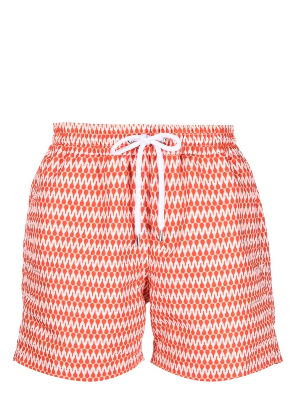 Raquete print swim shorts - Orange