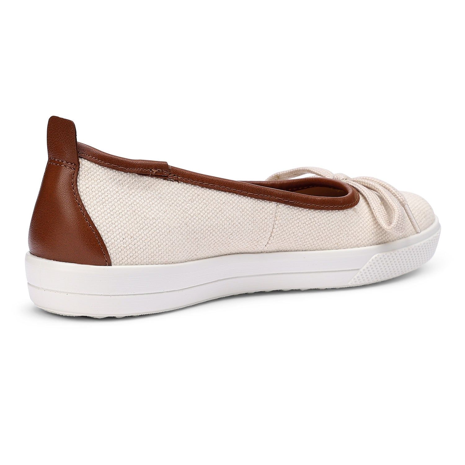 Hotter Women's 'Willa' Canvas Slip-Ons Flat in Natura