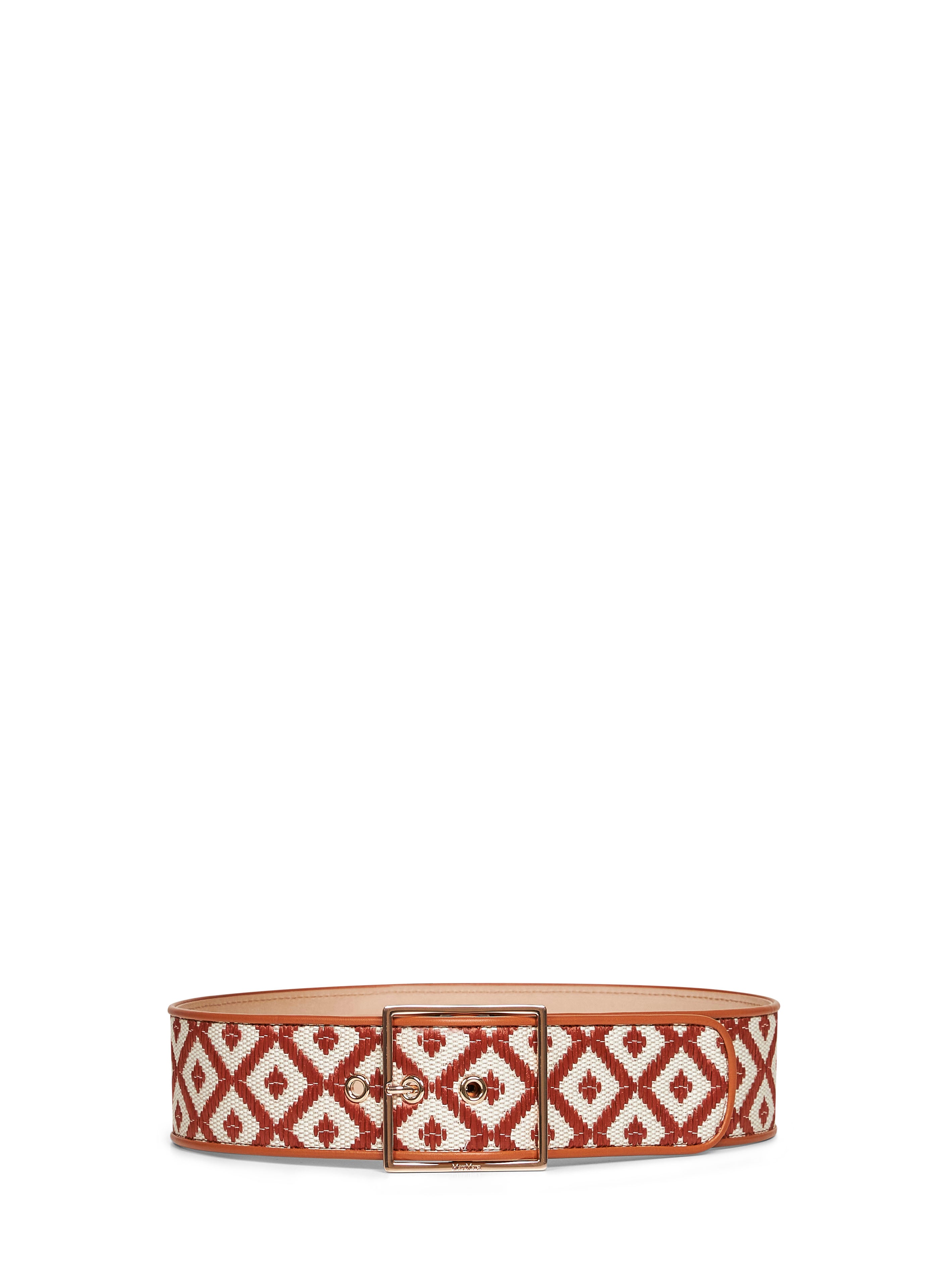 | Tan raffia-effect fabric MXAPALATO wide belt |  | M
