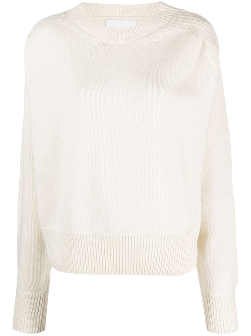 Crew-neck cashmere jumper - Neutrals
