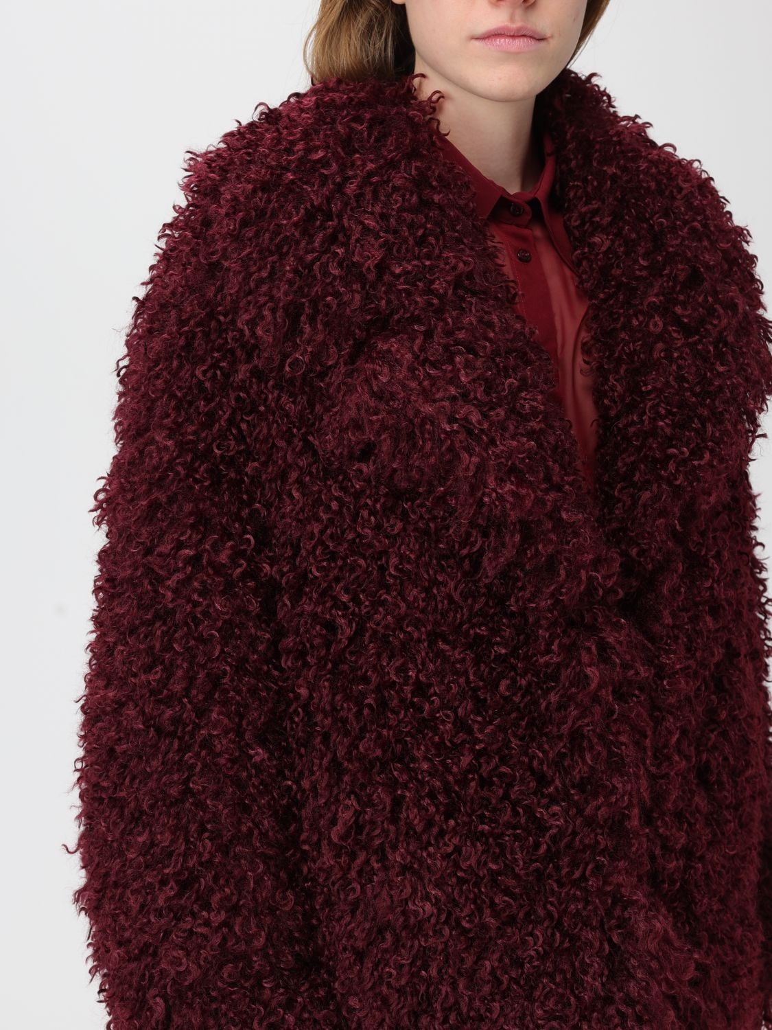 Fur Coats Woman color Brown