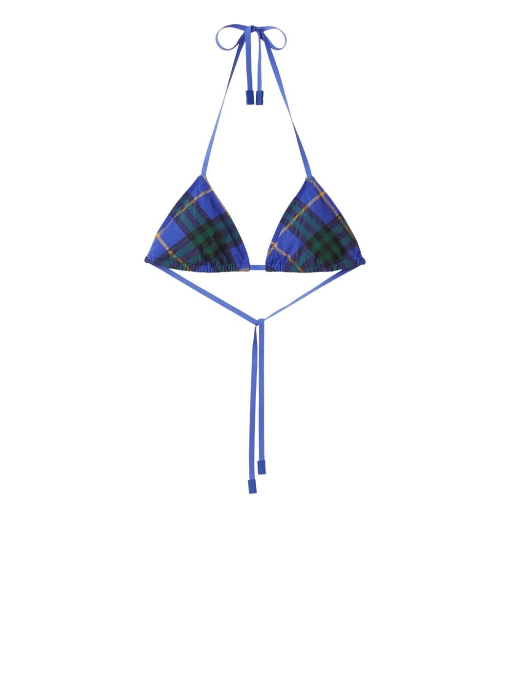Checked bikini top - Blue