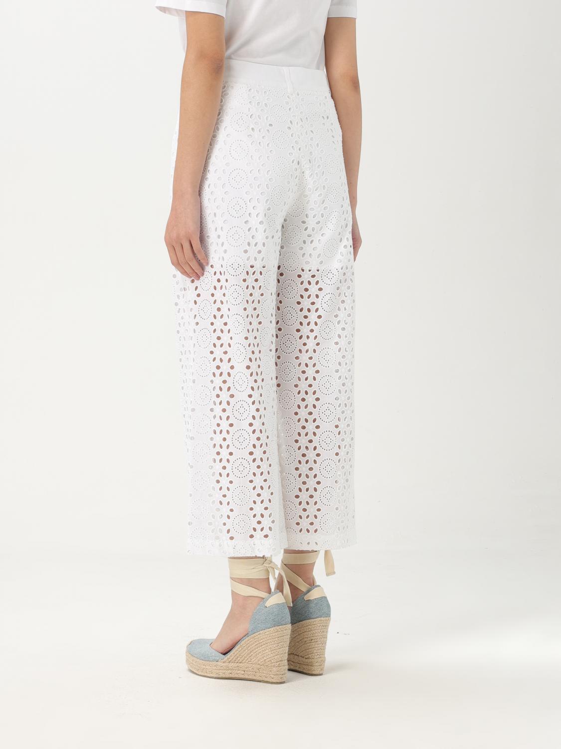 Pants LIU JO Woman color White