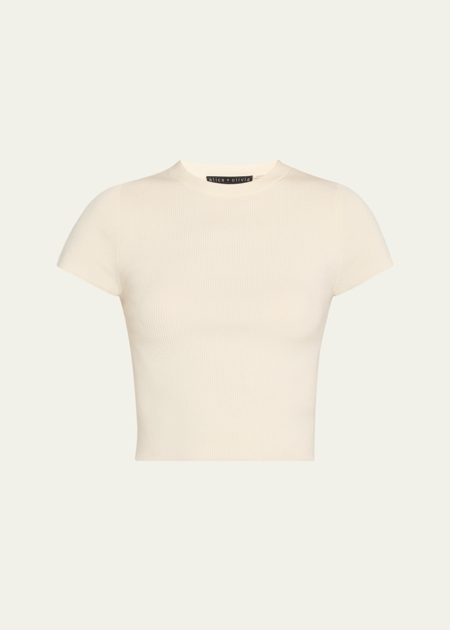 Ciara Ribbed Short-Sleeve Pullover