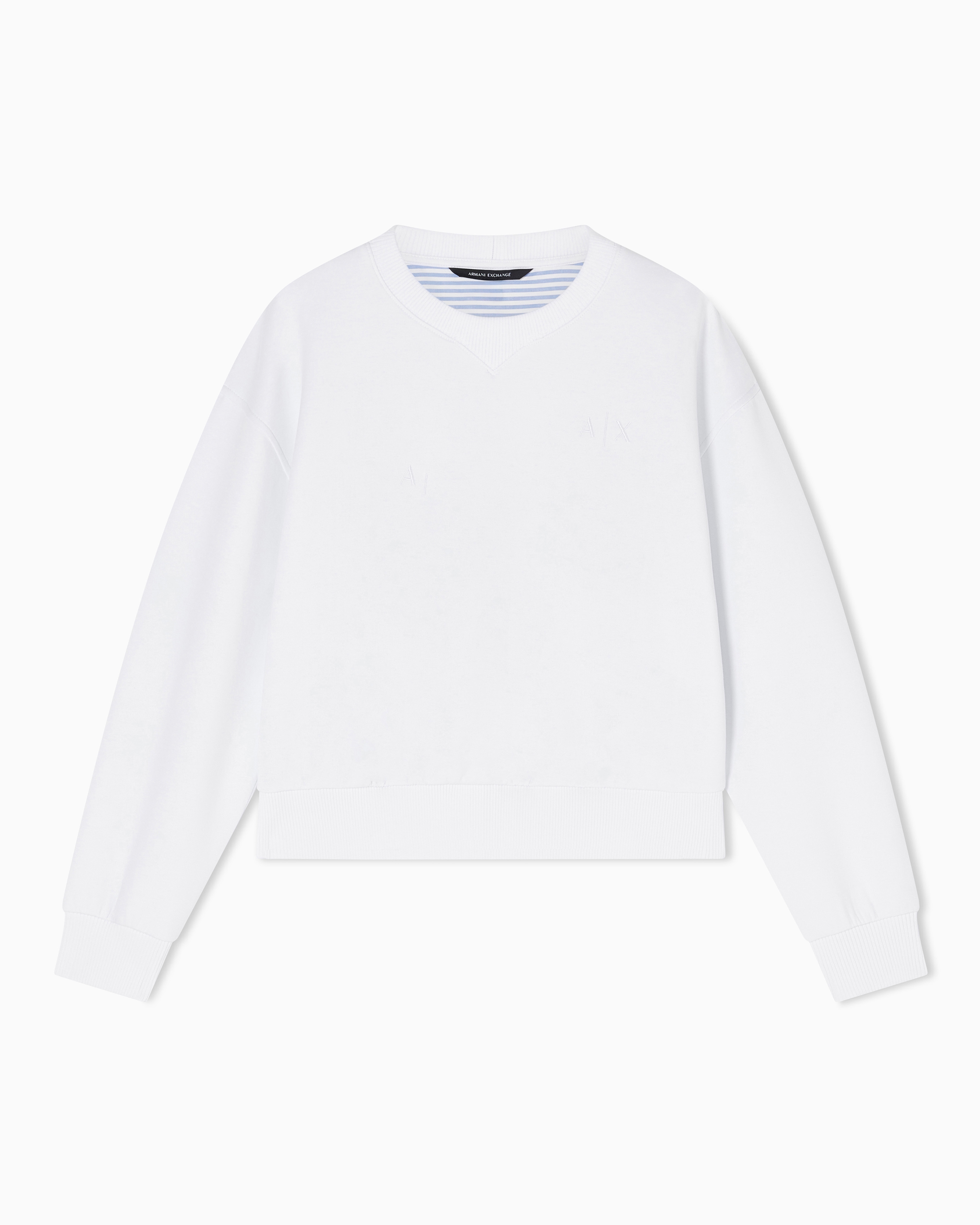 Crew neck sweatshirt with contrasting back
