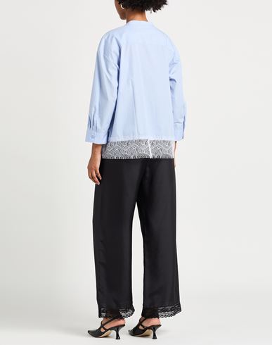 Woman Shirt Light blue Size 10 Cotton, Polyamide