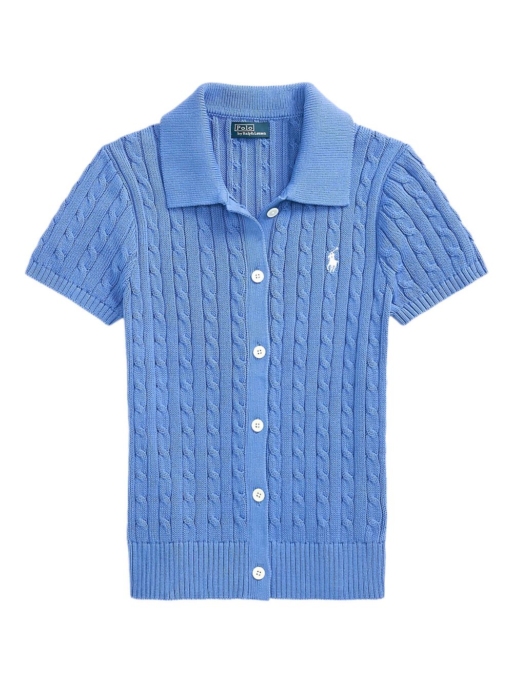 Polo Ralph Lauren cable-knit short-sleeve cardigan - Blue