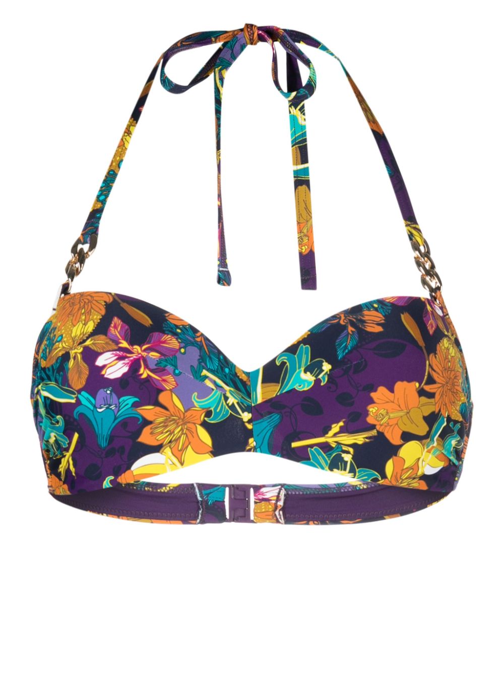 Acapulco plunge balcony bikini top - Purple