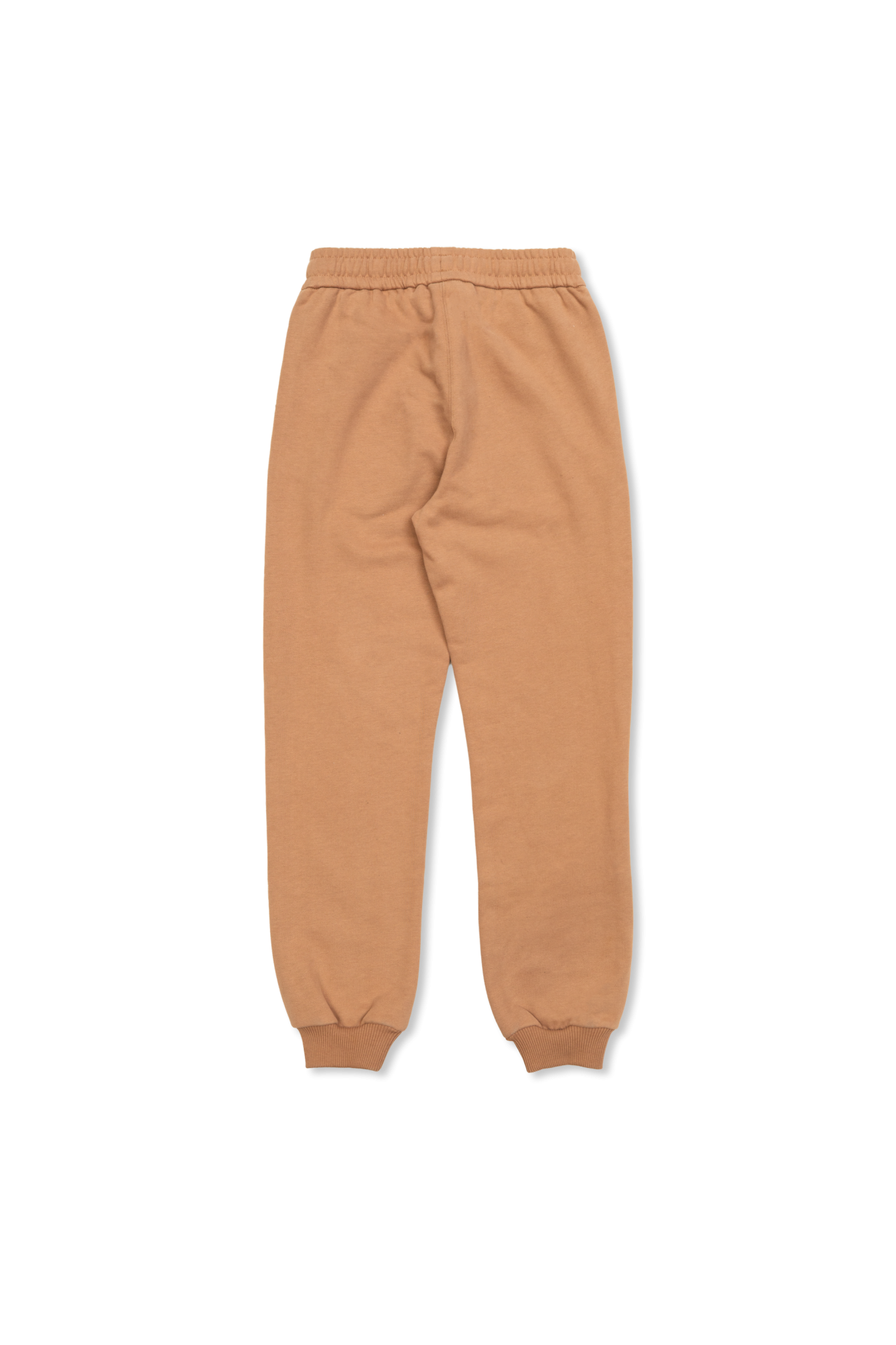 Sweatpants With A Logo In A Velvety Finish, Unisex, Beige