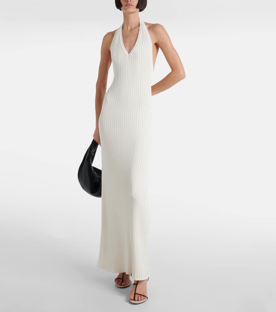Nili Lotan Ivenka ribbed-knit cotton maxi dress