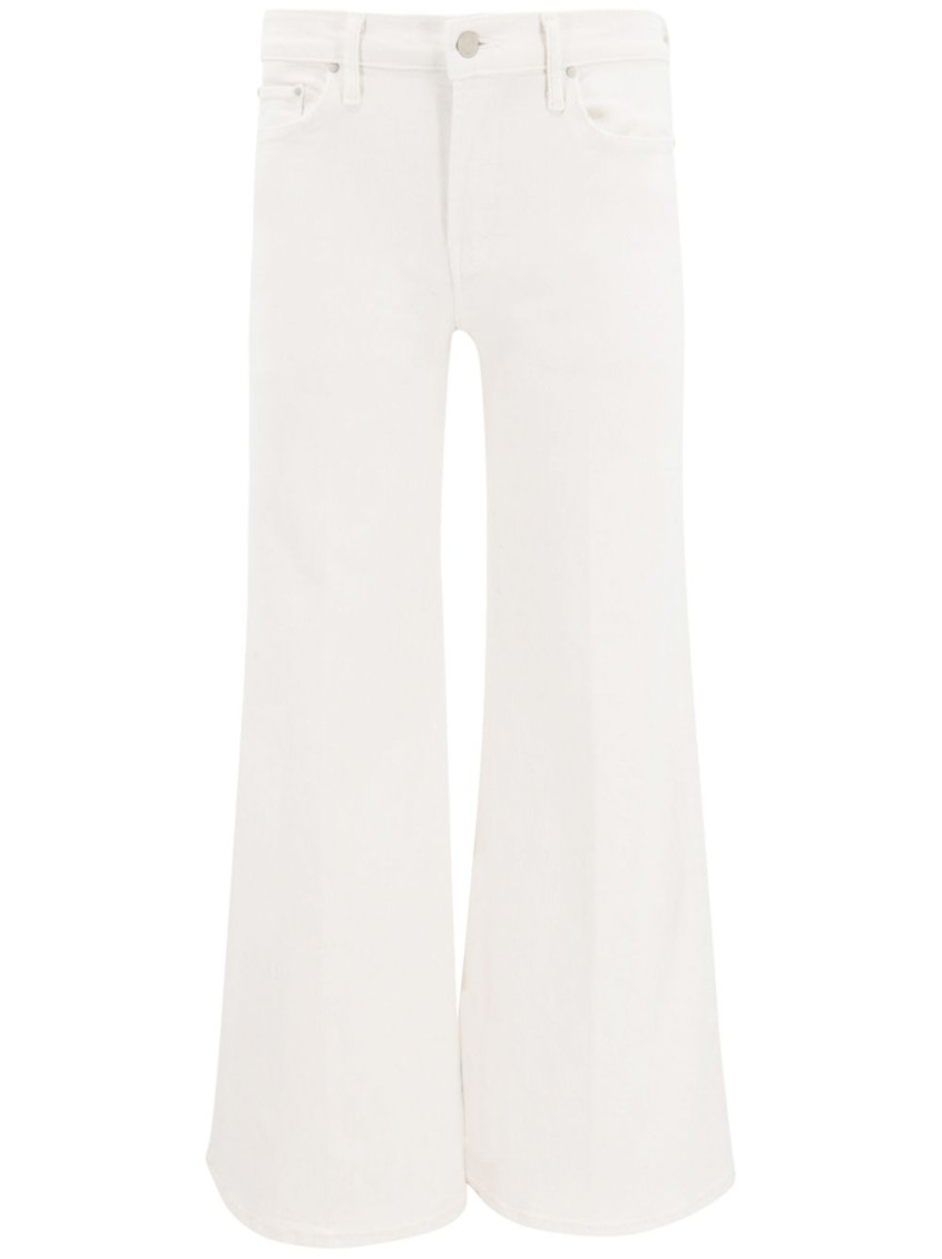 Beige Flared Mid Rise Jeans