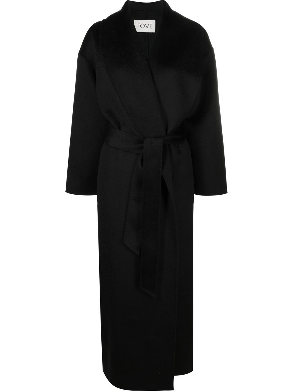 Jore belted-waist coat - Black