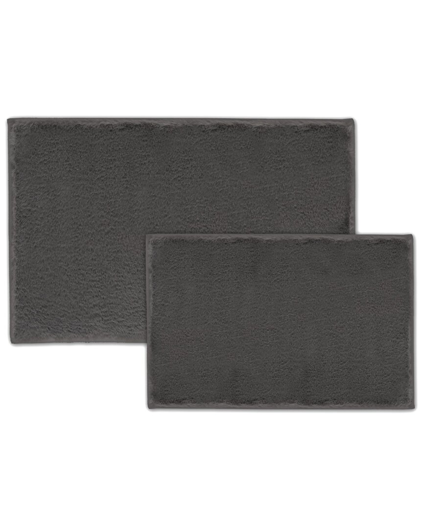 2pc Plush Bath Mat Set