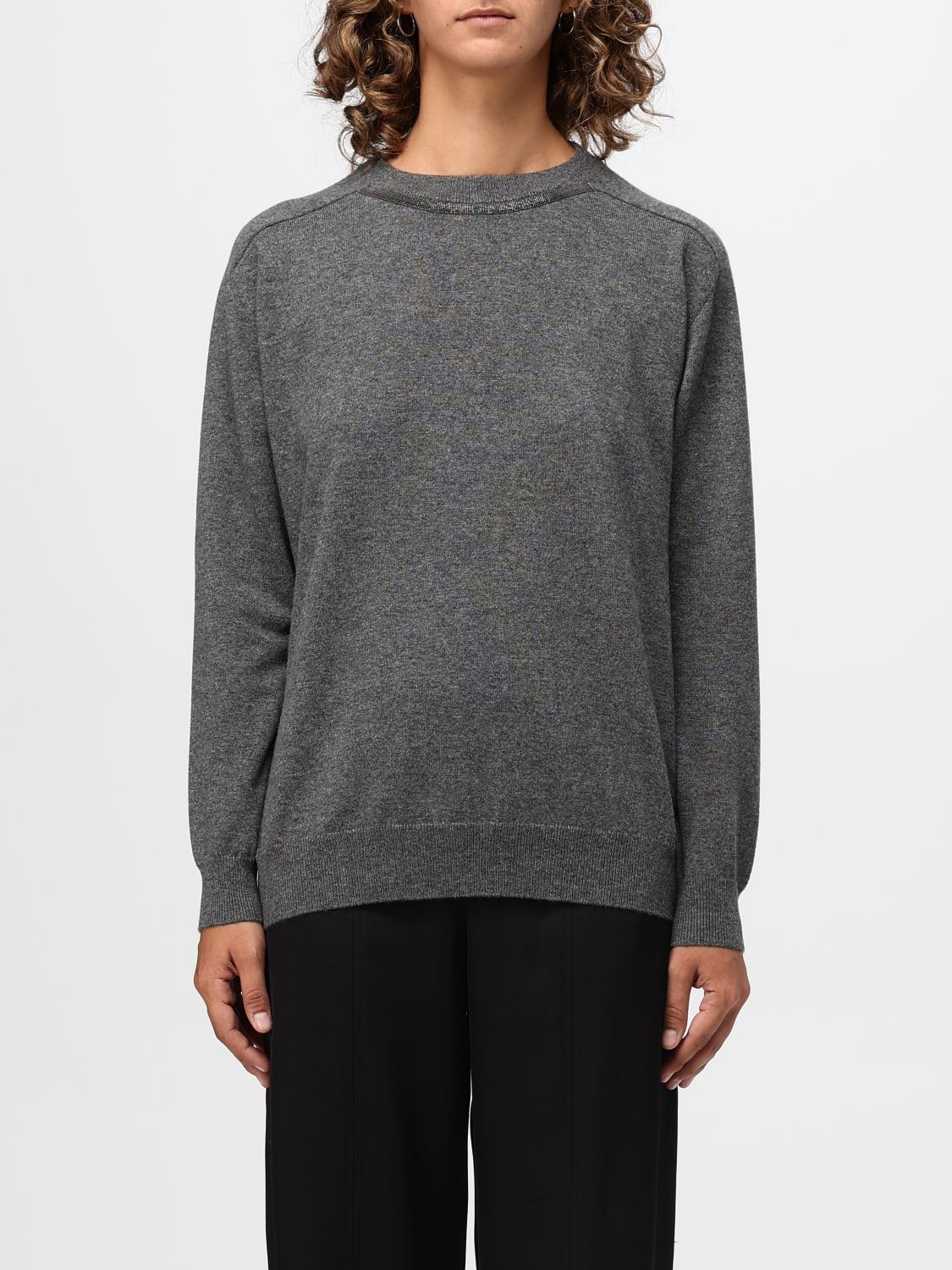 Pullover Girocollo In Cashmere